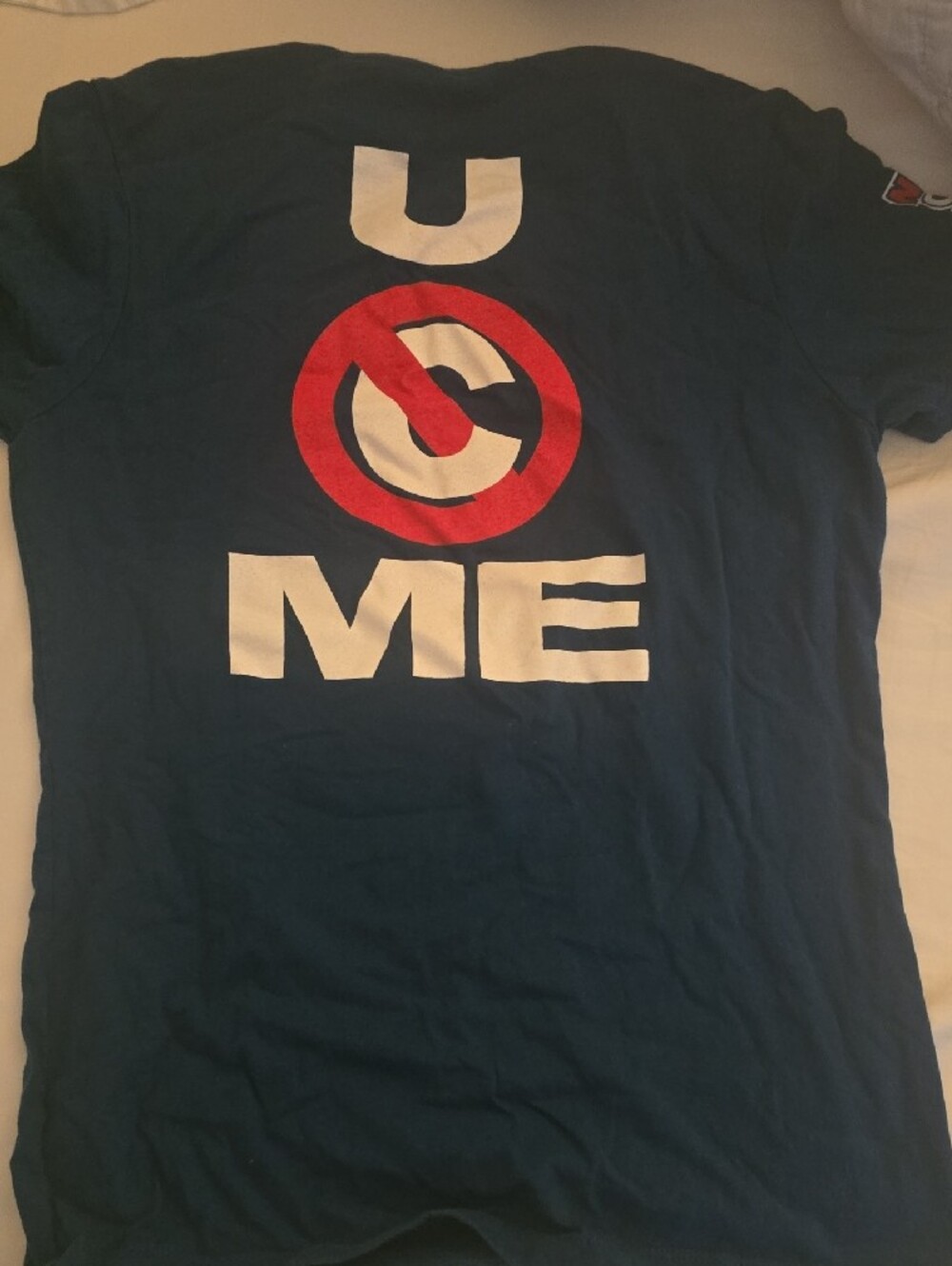 WWE Women's Navy Blue 'U Stop Me' Graphic Tee with Red & White Print - Picture 3 of 3